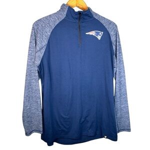 New England Patriots Majestic Fan Fashion Cool Base 1/4 Zip Pullover – XL